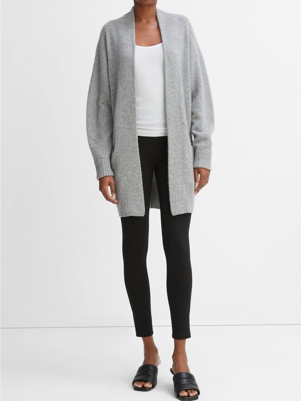 Vince 100% Cashmere Open-Front Cardigan